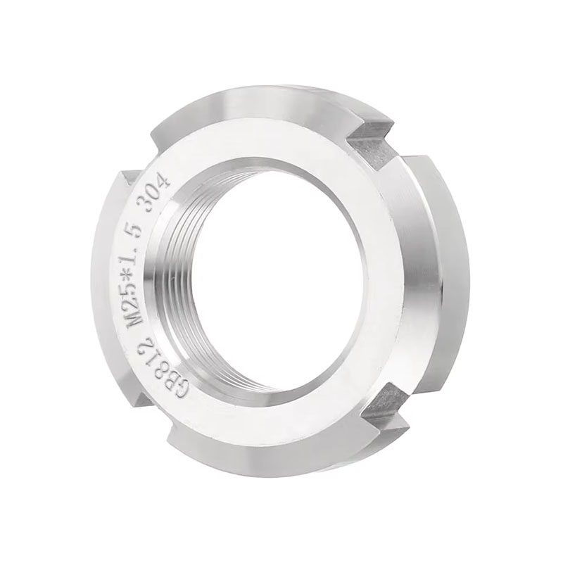 Stainless Steel DIN981 Heavy Duty Rolling Bearings-Locknuts Round Slotted Shaft Nuts