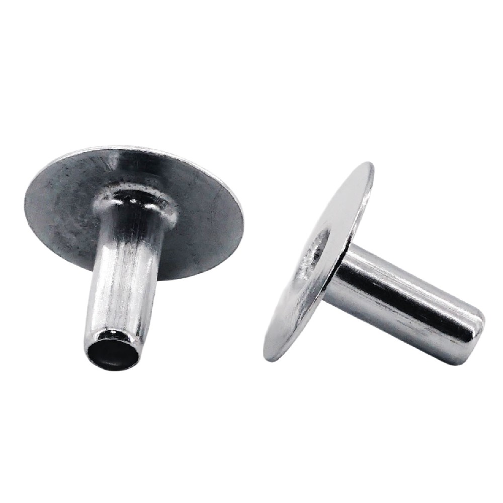 AluminumSteel  Flat Head Semi-Tubular Rivets With Silver Color Hollow Rivet