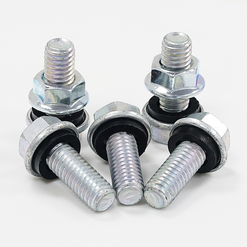 Hexagon Grain Stainless Steel Carbon Steel Class 8.8 Silo Hex Flange Bolt with/Without Nut
