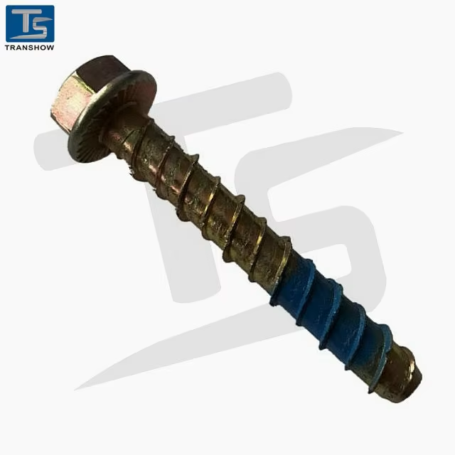Dacromet Masonry Anchor Bolt, Zinc Plated Hex Flange Concrete Screw
