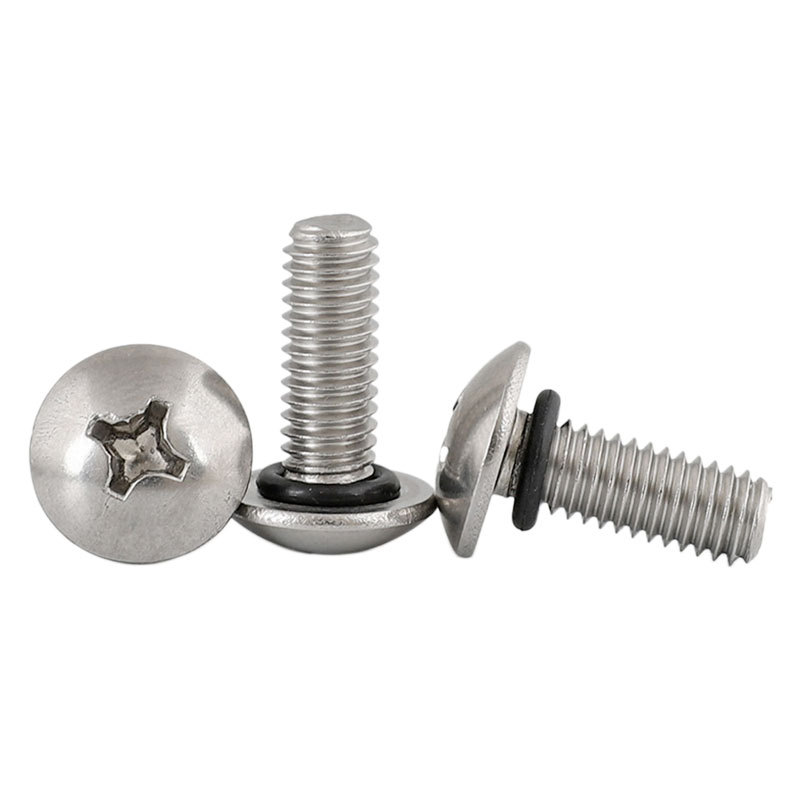 Metric Standard Class 8.8 Zinc Plated Bolts, Round Head Screw With HDPE Washer